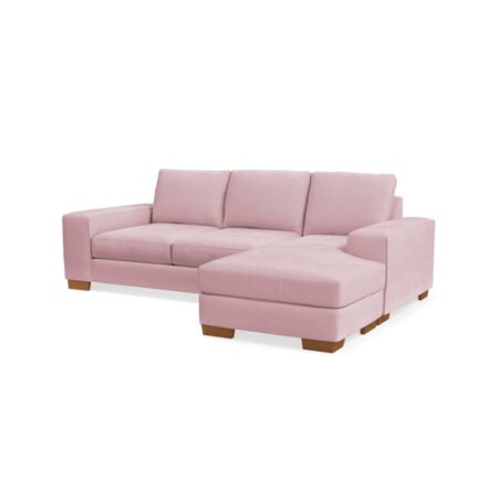 Melrose 3-Seater Chaise Velvet Sofa Star Home Furniture