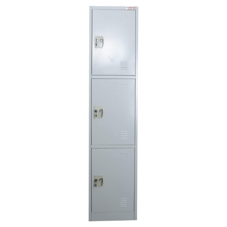 3-Door Steel Locker Cabinet Star Home Furniture