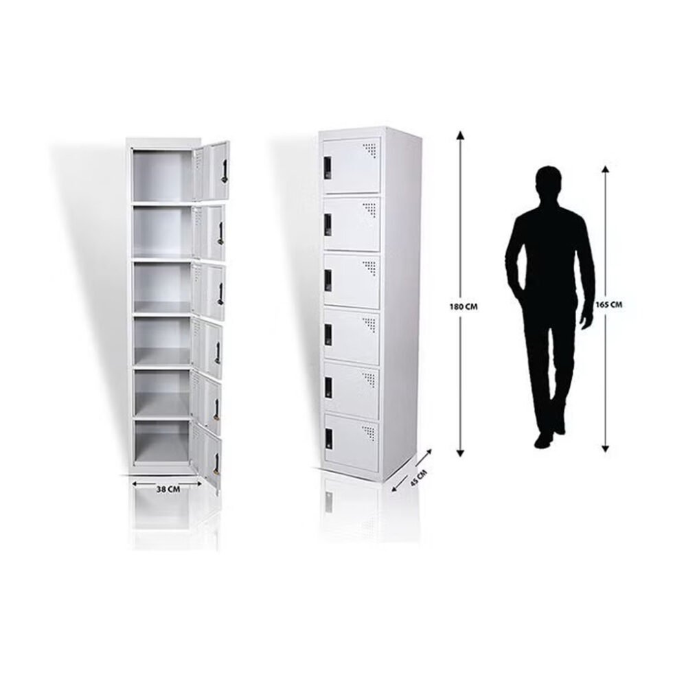 6-Door Locker Steel Cabinet Star Home Furniture