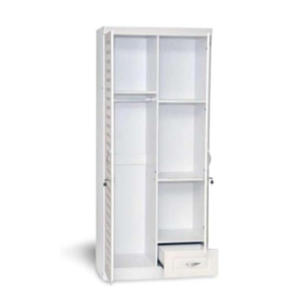 Cordova 2-Door Wooden Wardrobe - White Star Home Furniture