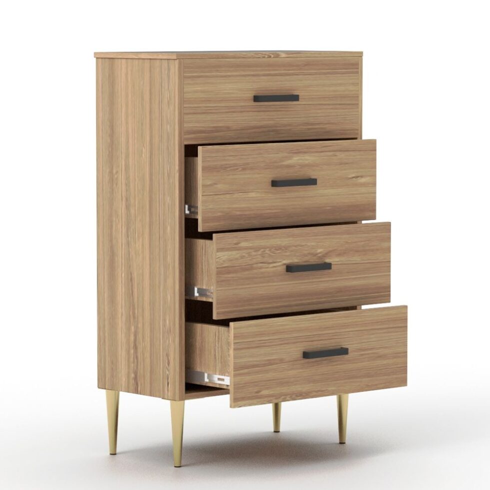 Farai 4-Drawers Wooden Chest of Drawer Star Home Furniture