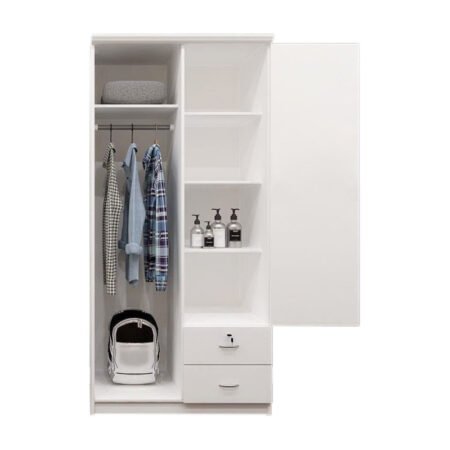 Harita 2-Door Wooden Wardrobe - White Star Home Furniture