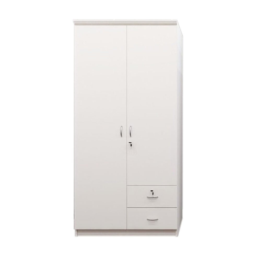 Harita 2-Door Wooden Wardrobe - White Star Home Furniture