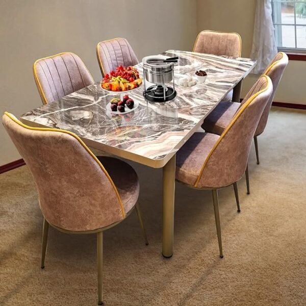 Kings 7-Pieces Dining Table - Cream & White Star Home Furniture