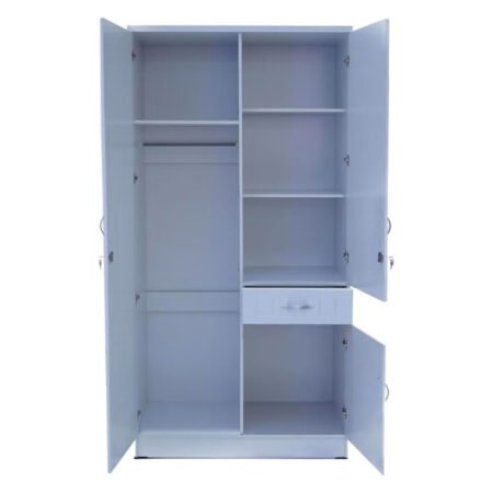 Larvik 2-Door Wooden Wardrobe - White Star Home Furniture