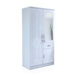 Mariposa 2-Door Wooden Wardrobe - White