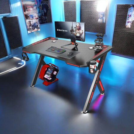 Mariposa Gaming Desk RGB Y-Shaped - Black Star Home Furniture