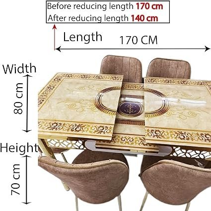 Tameka 7-Pieces Dining Table - Light Golden Star Home Furniture