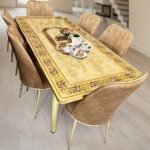 Tameka 7-Pieces Dining Table - Light Golden