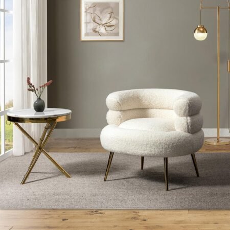 Accent Barrel 1-Seater Boucle Armchair Star Home Furniture