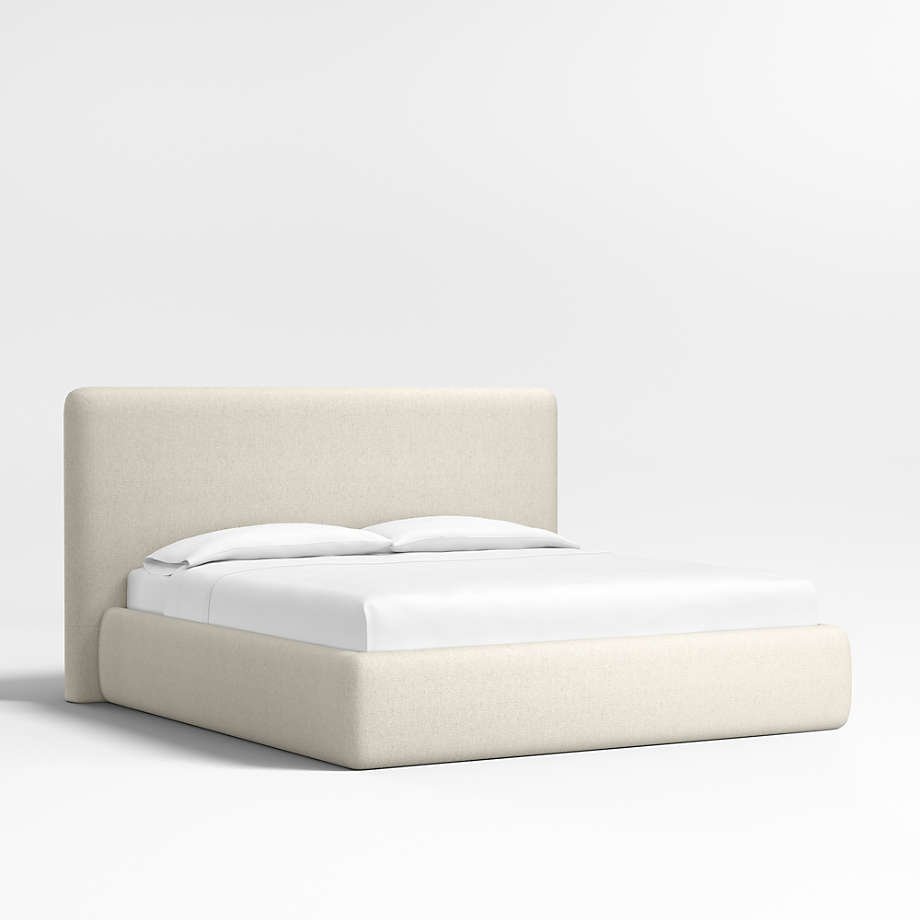 Anneli Upholstered linen Bed - Ivory - Star Home Furniture