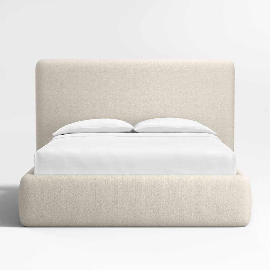 Anneli Upholstered linen Bed - Ivory - Star Home Furniture