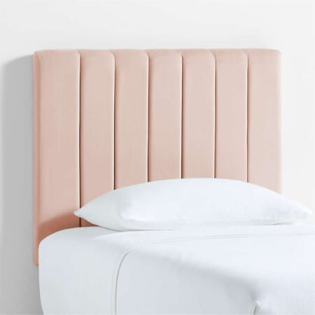 Channel Wall-Mounted Headboard Velvet Twin Bed - Star Home Furniture