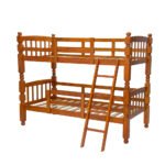 Double Decker 90x190 Solid Wood Bunk Bed Dirty Oak - 8080