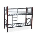 Double Decker 90x190 Wooden Steel Bunk Bed - 7072