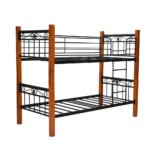 Double Decker 90x190 Wooden Steel Bunk Bed - 8082