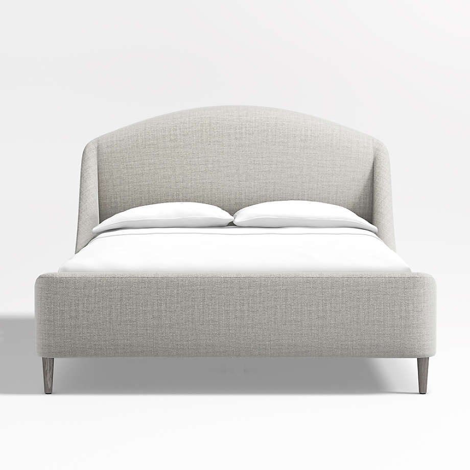 Escondido Upholstered Linen Bed - Mist Grey - Star Home Furniture