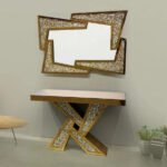 Gold Venetian Console Table And Matching Mirror