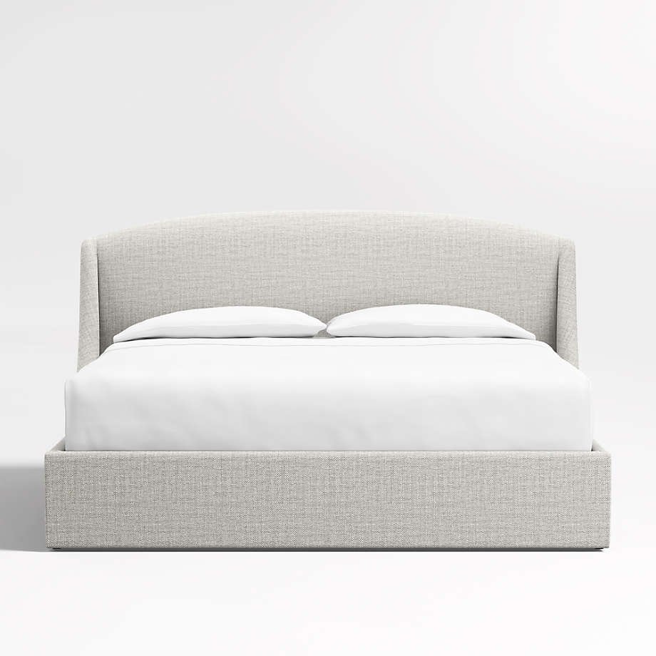 Lafayette Upholstered Linen Bed - Mist Grey - Star Home Furniture