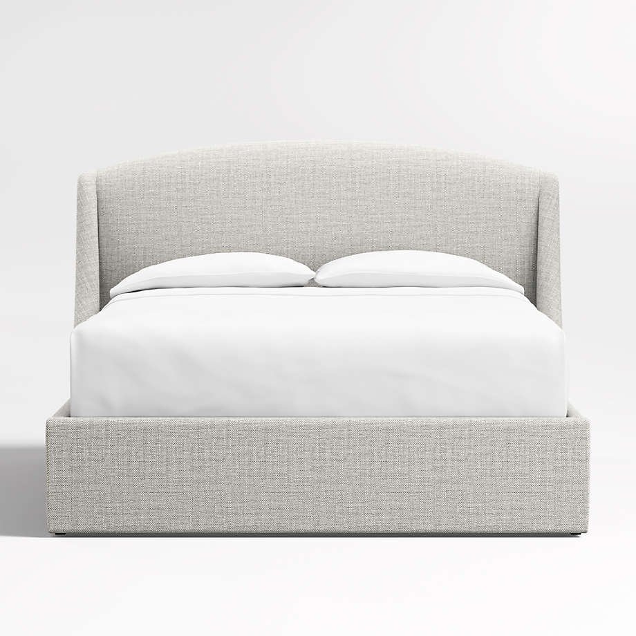 Lafayette Upholstered Linen Bed - Mist Grey - Star Home Furniture