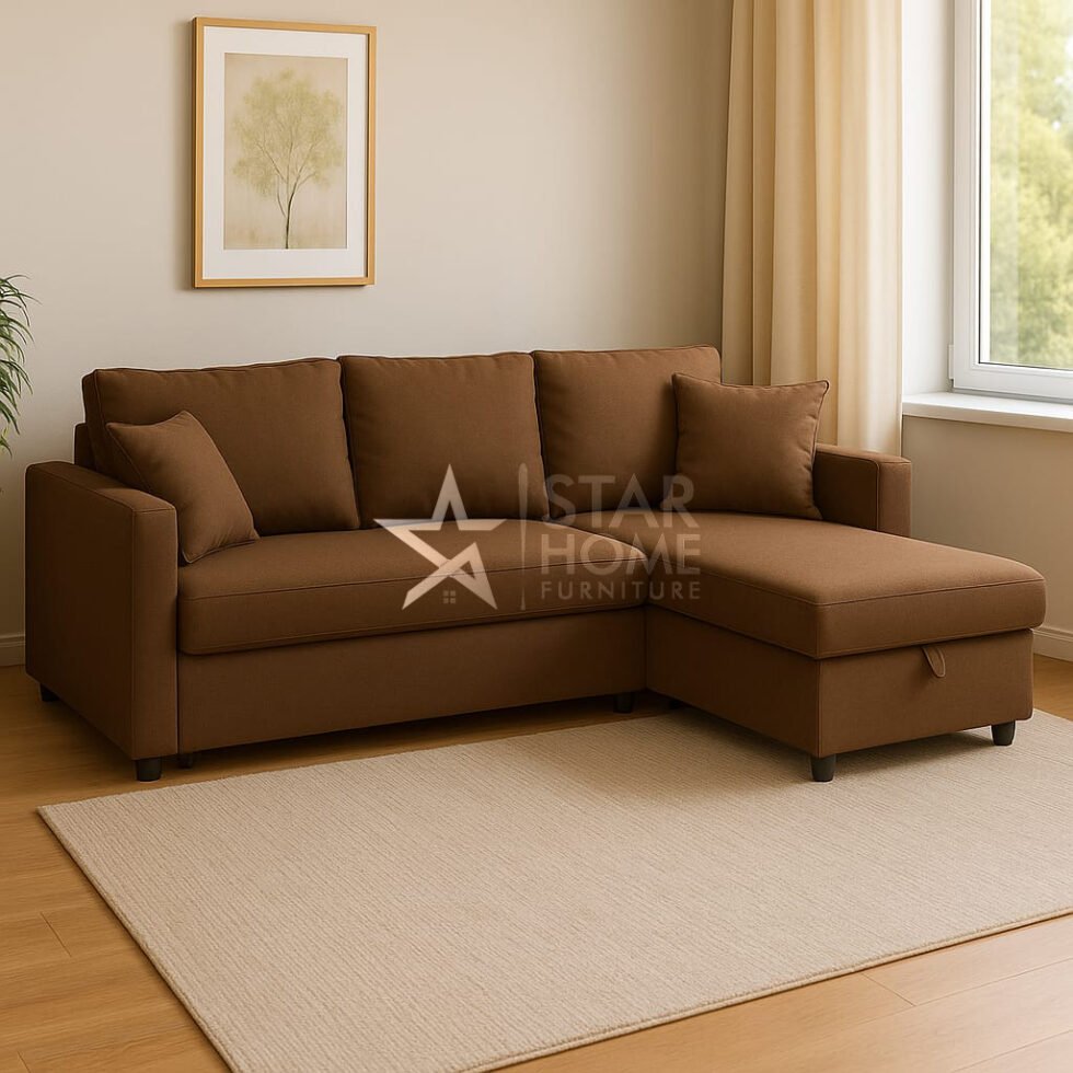 Mason Shadow 3-Seater L-Shape Corner Sofa Cum Bed - Star Home Furniture