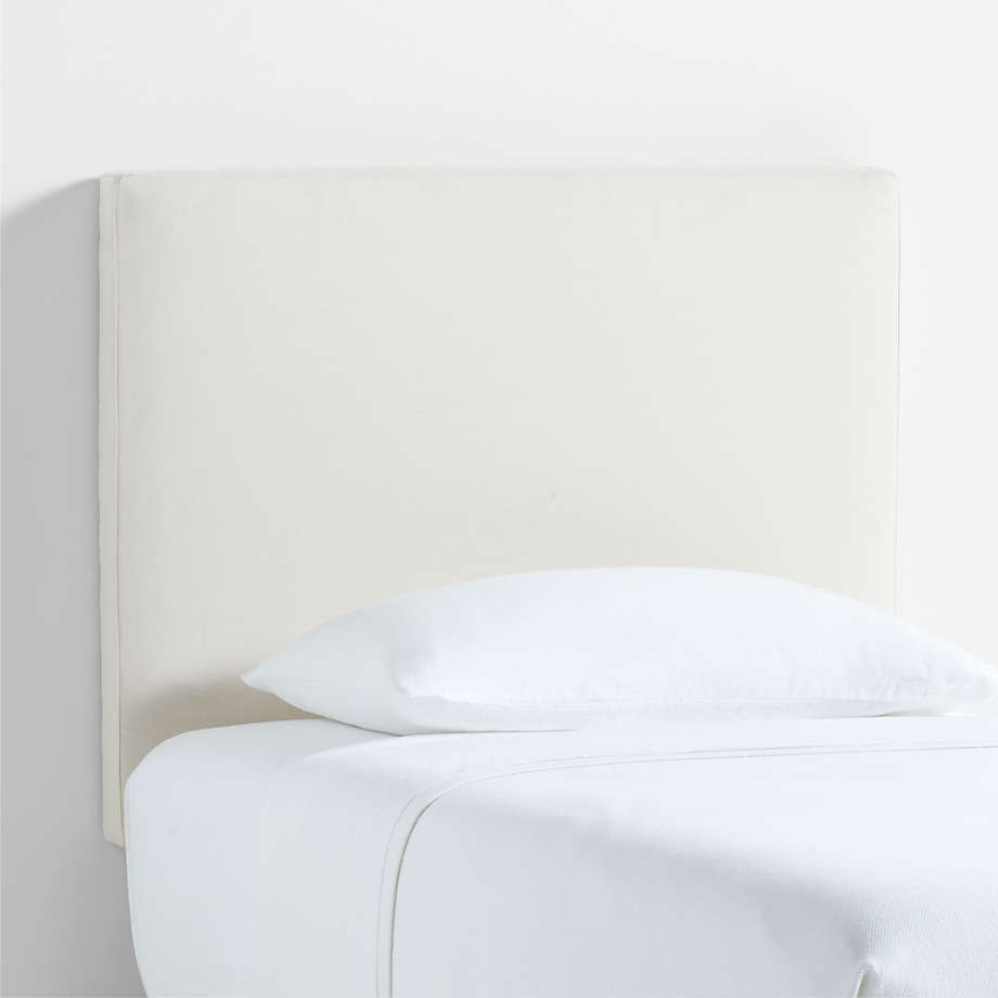 Square Wall-Mounted Headboard Linen Twin Bed - Star Home Furniture