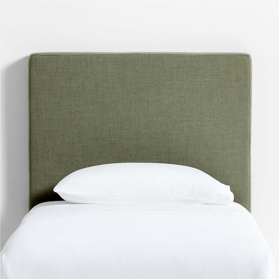 Square Wall-Mounted Headboard Linen Twin Bed - Star Home Furniture