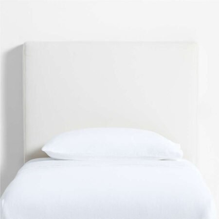 Square Wall-Mounted Headboard Linen Twin Bed - Star Home Furniture