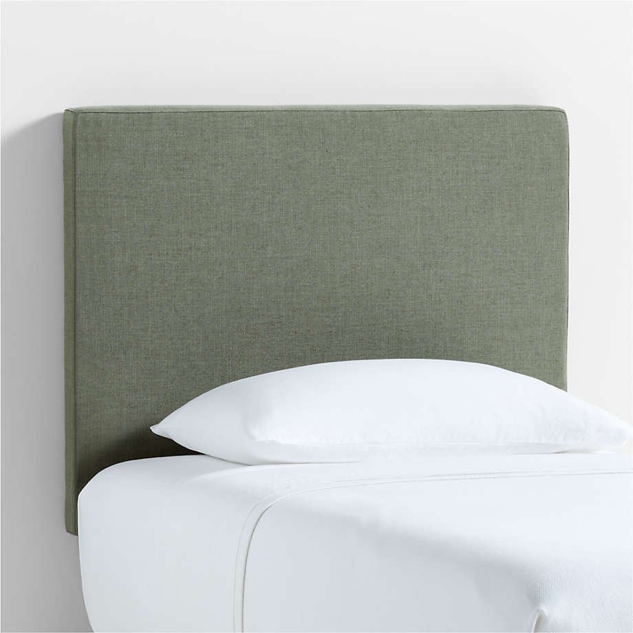 Square Wall-Mounted Headboard Linen Twin Bed - Star Home Furniture