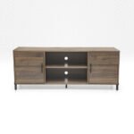 TV Unit 2-Door Wooden Cabinet Up to 150cm - Teak