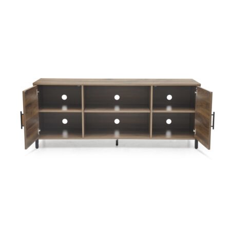 TV Unit 2-Door Wooden Cabinet Up to 150cm - Teak - Star Home Furniture