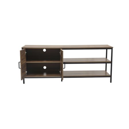 TV Unit 2-Door Wooden Steel Frame Cabinet Up to 148cm - DB - Star Home Furniture