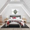 Tate Full Upholstered Linen Bed - Charcoal - Star Home Furniture