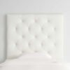 Tufted Wall-Mounted Headboard Linen Twin Bed - White - Star Home Furniture