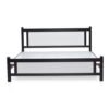 Wooden King Bed Walnut White - 6999 - Star Home Furniture