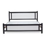 Wooden King Bed Walnut White - 6999