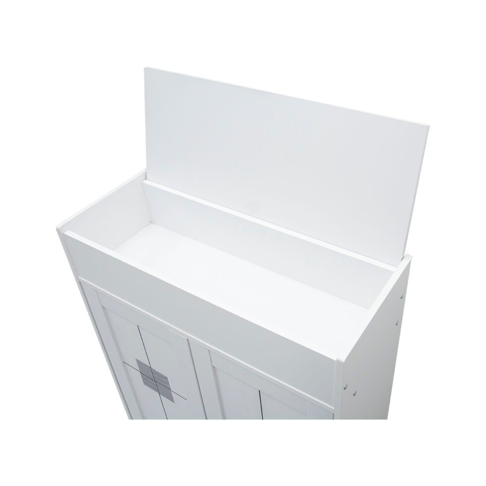 2-Door Shoe Cabinet & Racks Dustproof Cover - White - Star Home Furniture