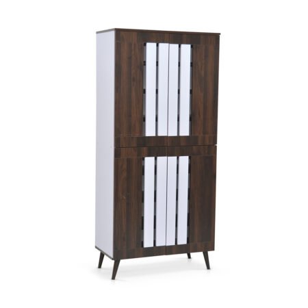 4-Door Shoe Cabinet & Racks - Columbia White - Star Home Furniture