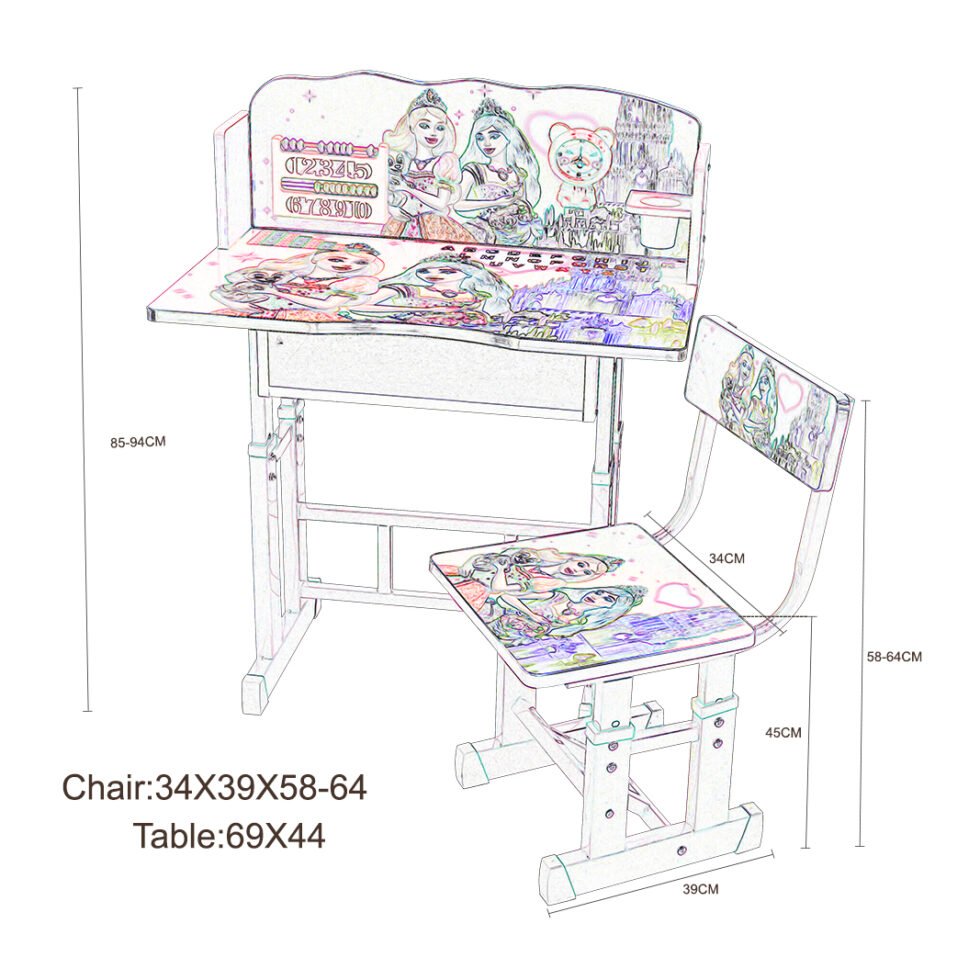 Kids Executive Adjustable Study table & Chair - ST33 - Star Home Furniture