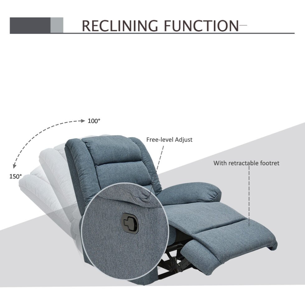 Recliner Manual Fabric Sofa - 3302 - Star Home Furniture