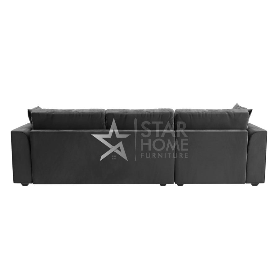 August 4-Seater Chaise Corner Velvet Sofa - SHF