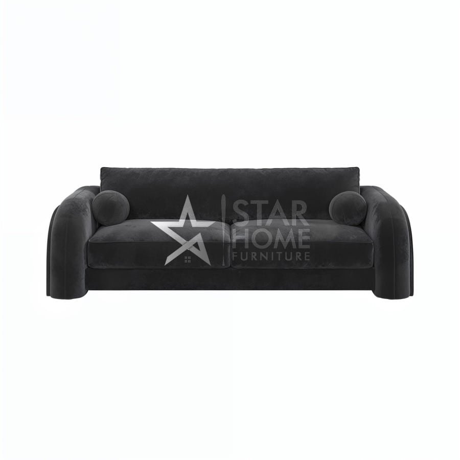Aurelia 3-Seater Curved Velvet Sofa - SHF
