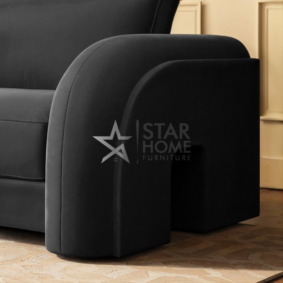 Aurelia 3-Seater Curved Velvet Sofa - SHF