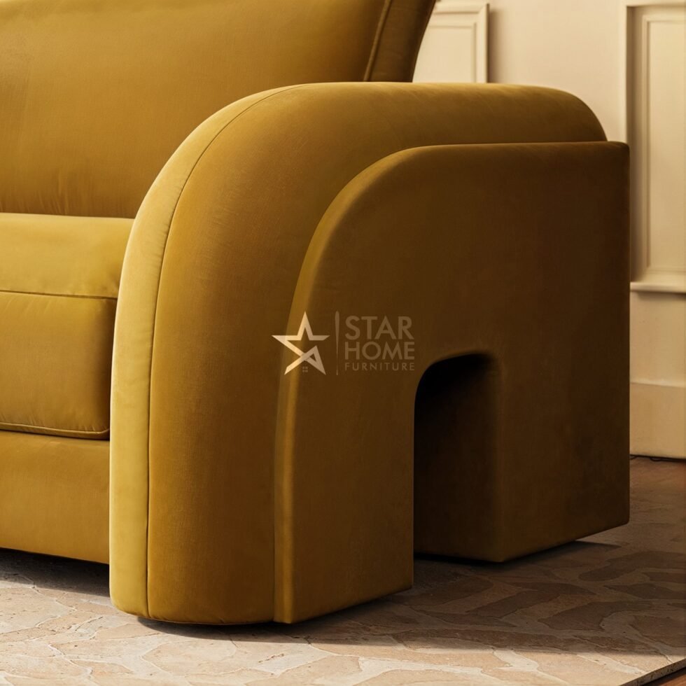 Aurelia 3-Seater Curved Velvet Sofa - SHF