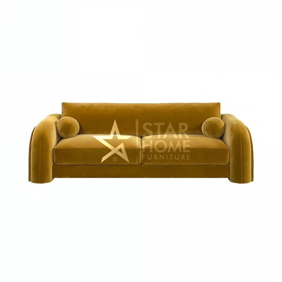 Aurelia 3-Seater Curved Velvet Sofa - SHF
