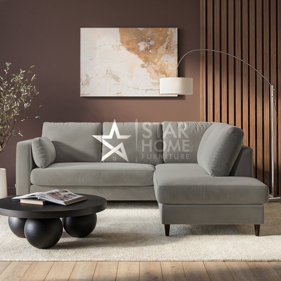 Boe 4-Seater L-Shape Corner Velvet Sofa - SHF