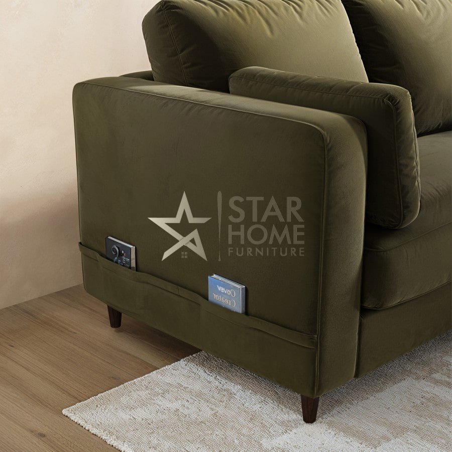 Boe 4-Seater L-Shape Corner Velvet Sofa - SHF