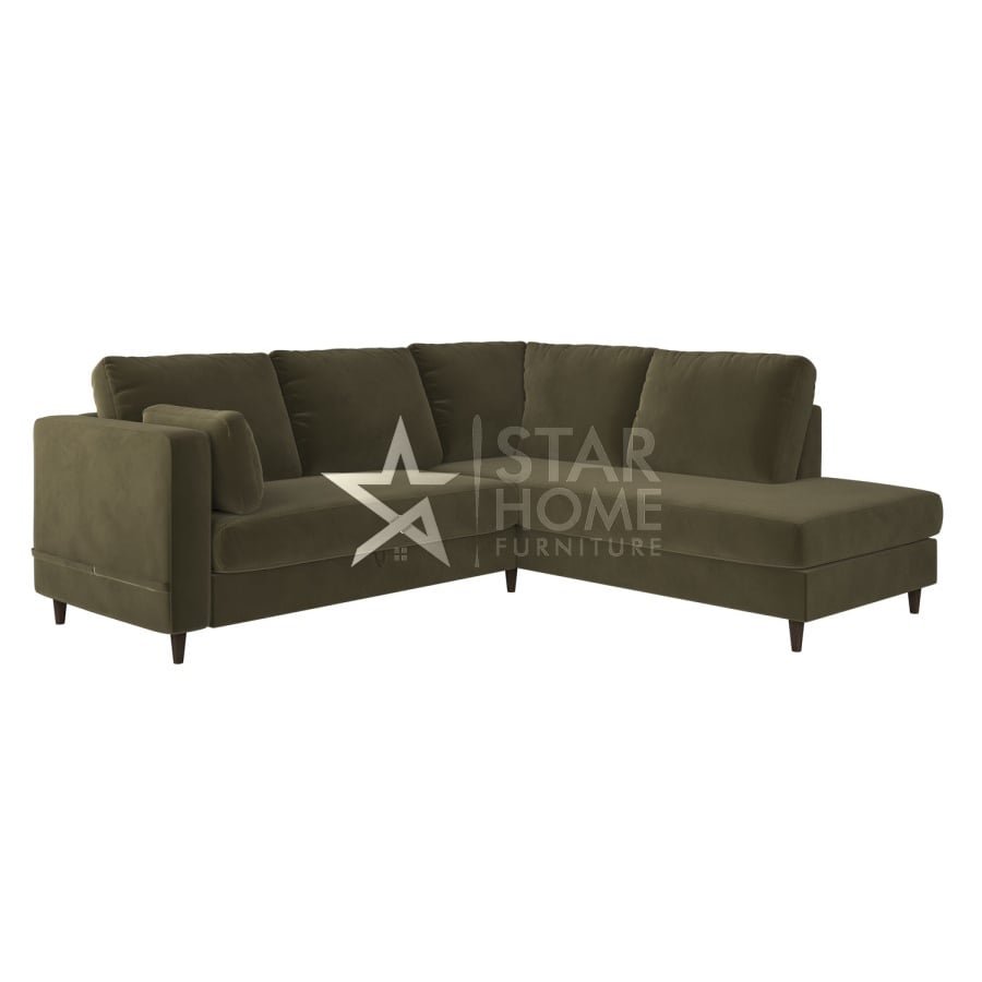 Boe 4-Seater L-Shape Corner Velvet Sofa - SHF