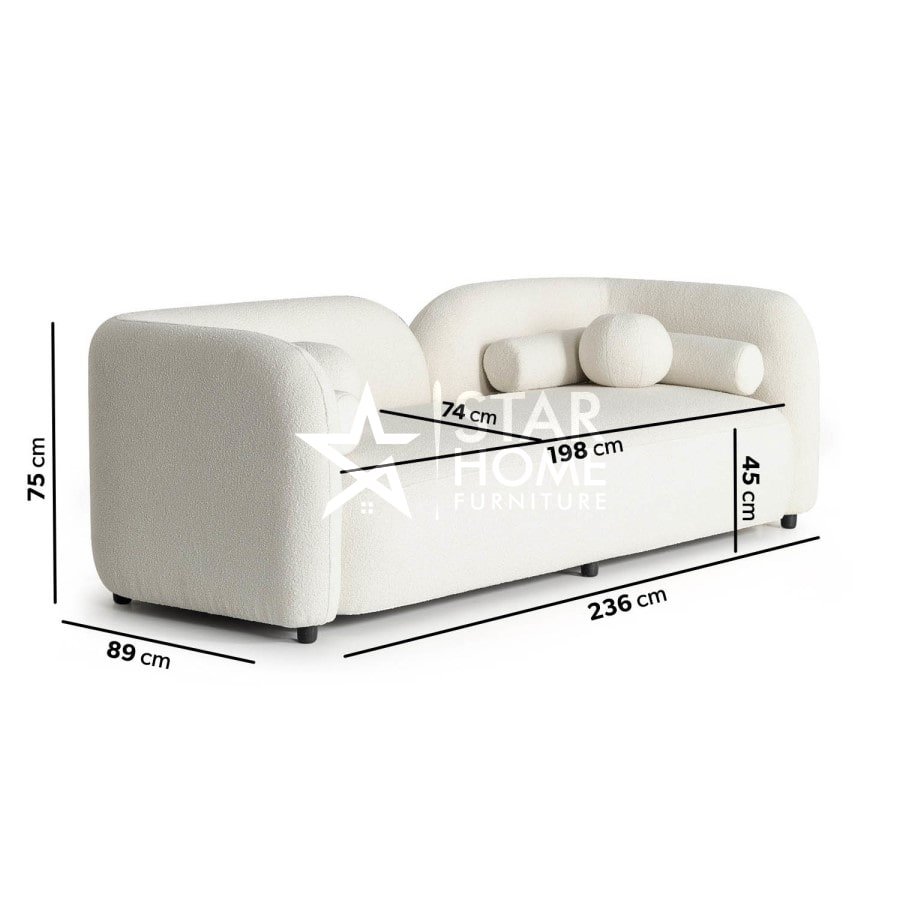 Elma 3-Seater Cloud Curved Sofa - SHF
