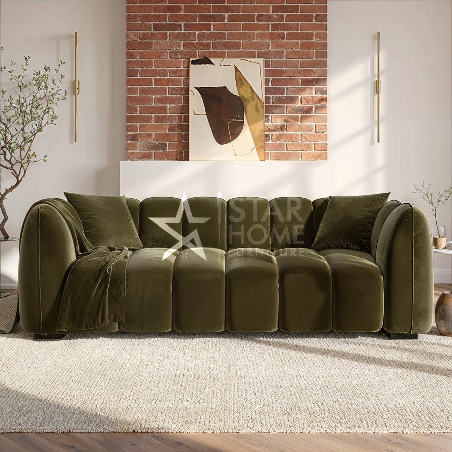Elod 3-Seater Velvet Sofa - SHF